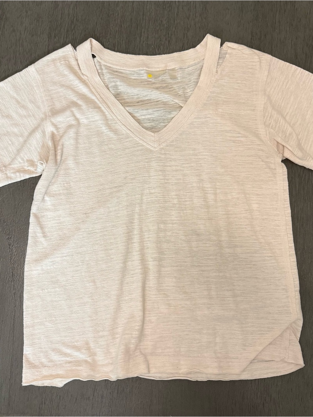 Zella Oatmeal V-Neck Short Sleeve Tee